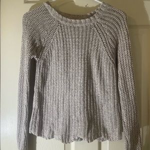 American Eagle knit sweater scalloped bottom XS